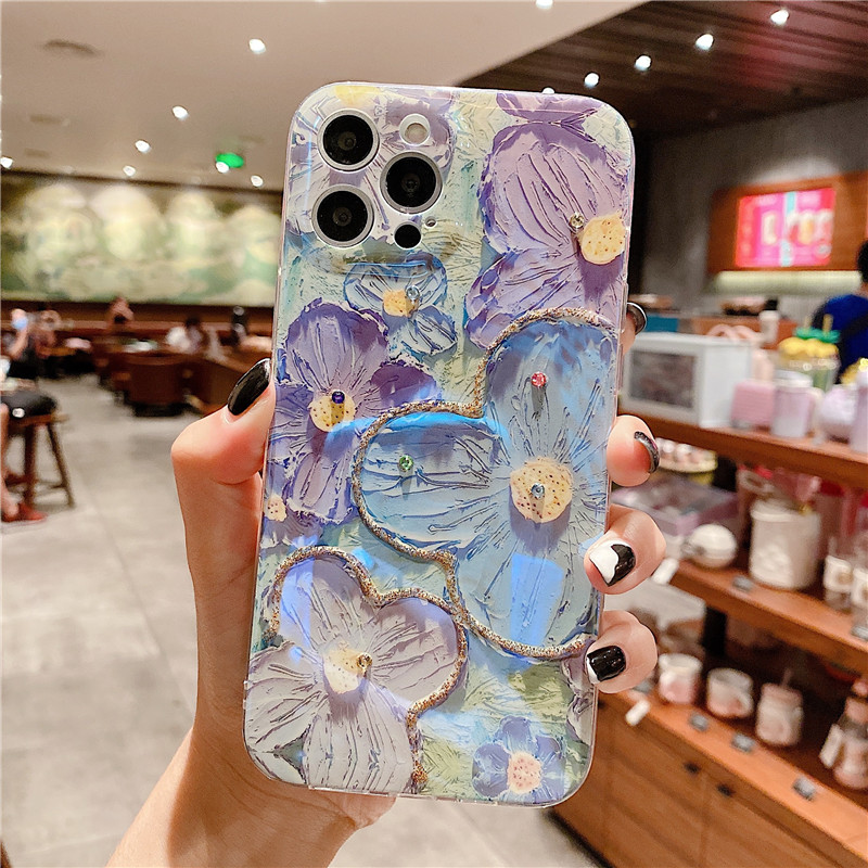 Glitter Floral iPhone Case