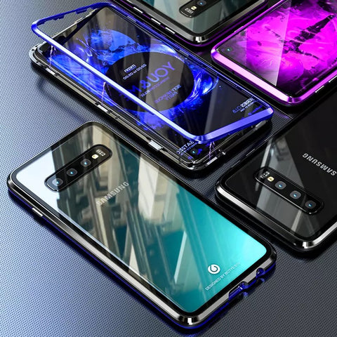 Magnetic Tempered Glass Double-sided Phone Case.