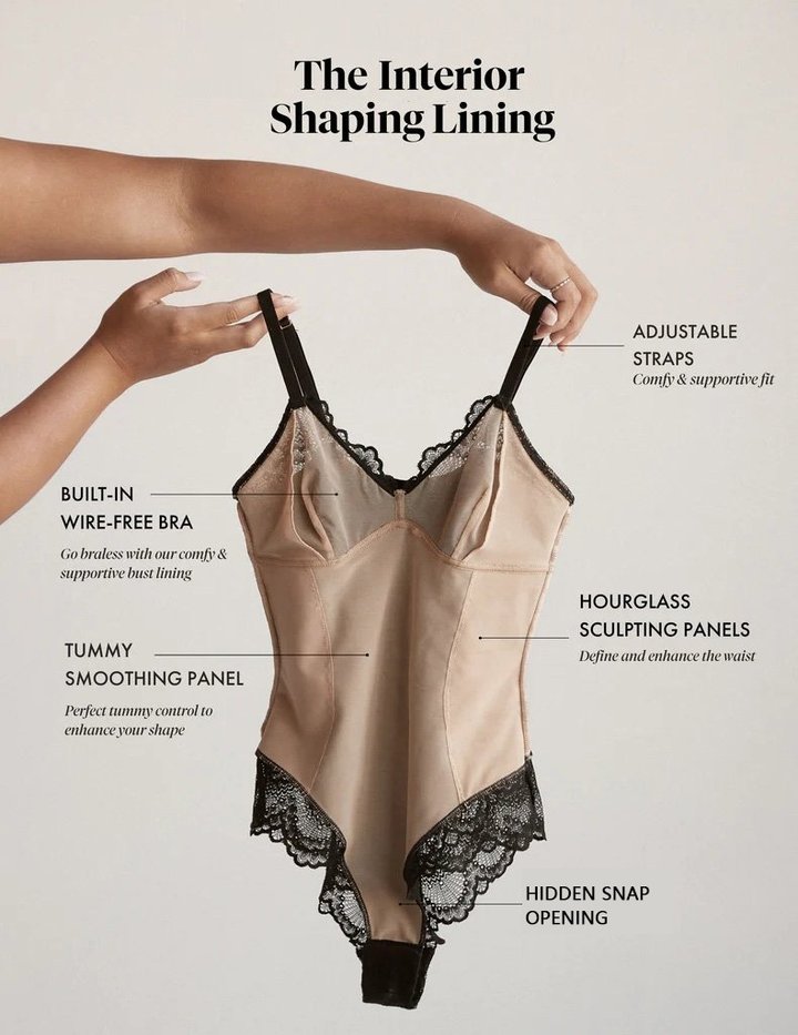 2022 hot sale - Sexy Lace Tummy Control Bodysuit