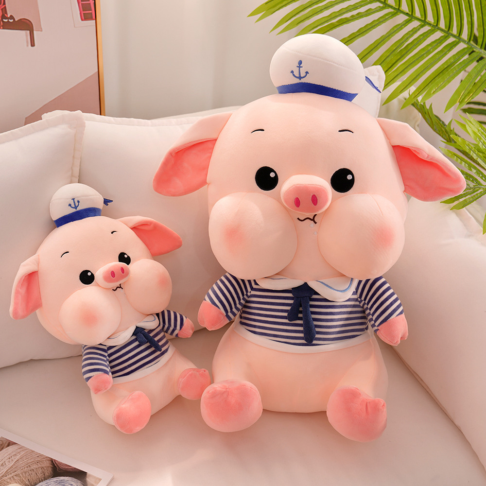 Navy Cute Pig Stuffed Doll Plush Toy