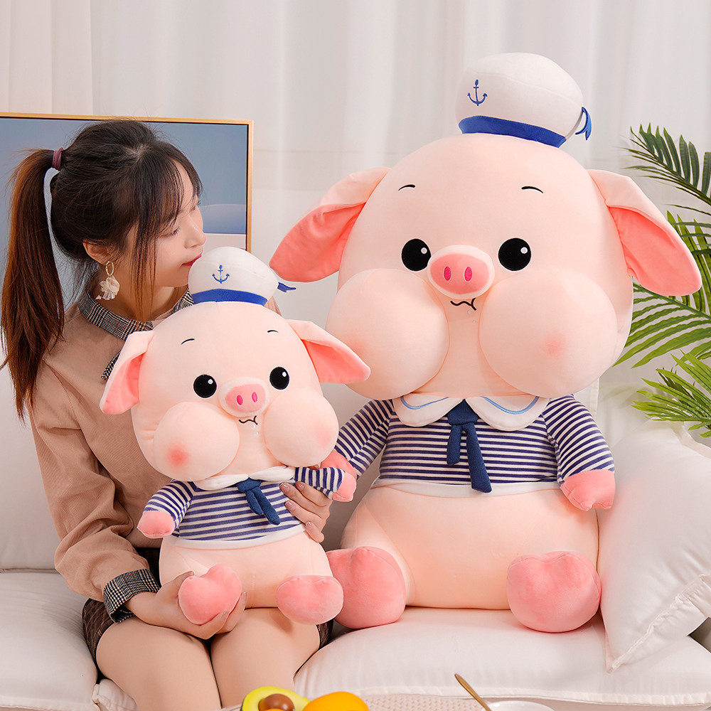 Navy Cute Pig Stuffed Doll Plush Toy